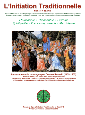 Revue L'Initiation Traditionnelle, numéro 4 de 2018 Revue L'Initiation Traditionnelle, numéro 4 de 2018