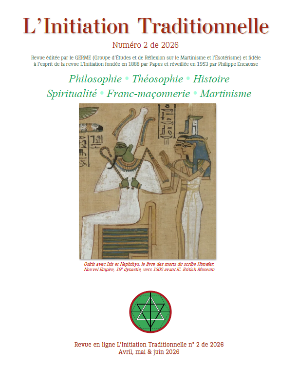 L'Initiation Traditionnelle - n° 2 de 2026