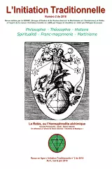 Revue L'Initiation Traditionnelle - 2ème trimestre 2018