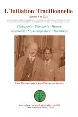 Revue L'Initiation Traditionnelle, numéro 4 de 2022 Revue L'Initiation Traditionnelle, numéro 4 de 2022