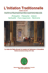 Revue L'Initiation Traditionnelle, numéro 3 de 2013