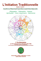 Revue L'Initiation Traditionnelle, numéro 1 de 2015