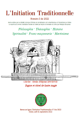 Revue L'Initiation Traditionnelle, numéro 3 de 2022